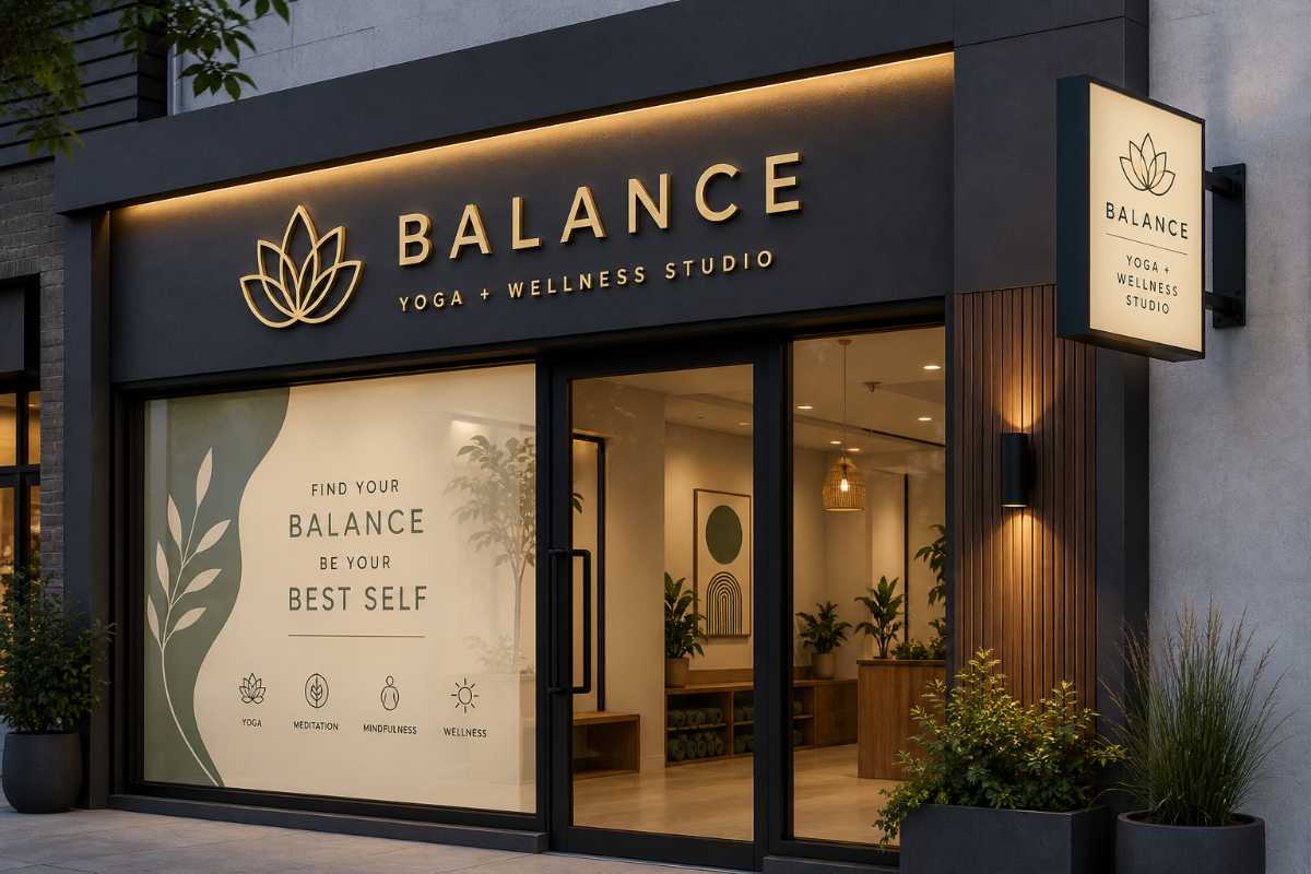 Custom business signage storefront exterior