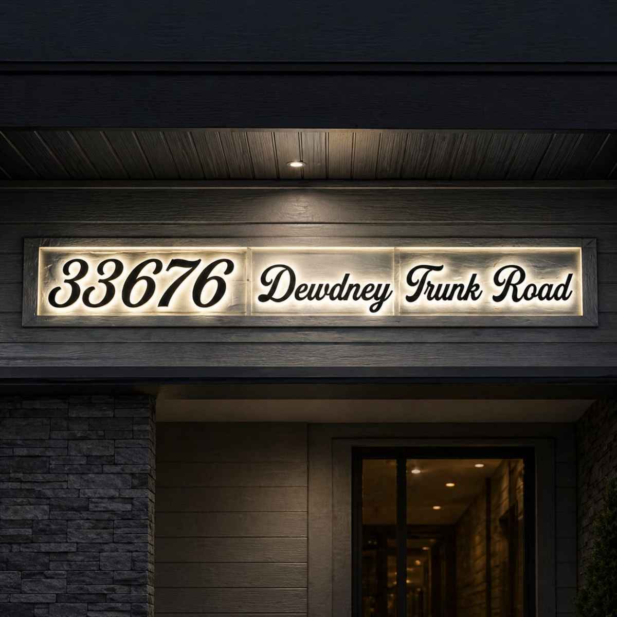 Residential illuminated sign