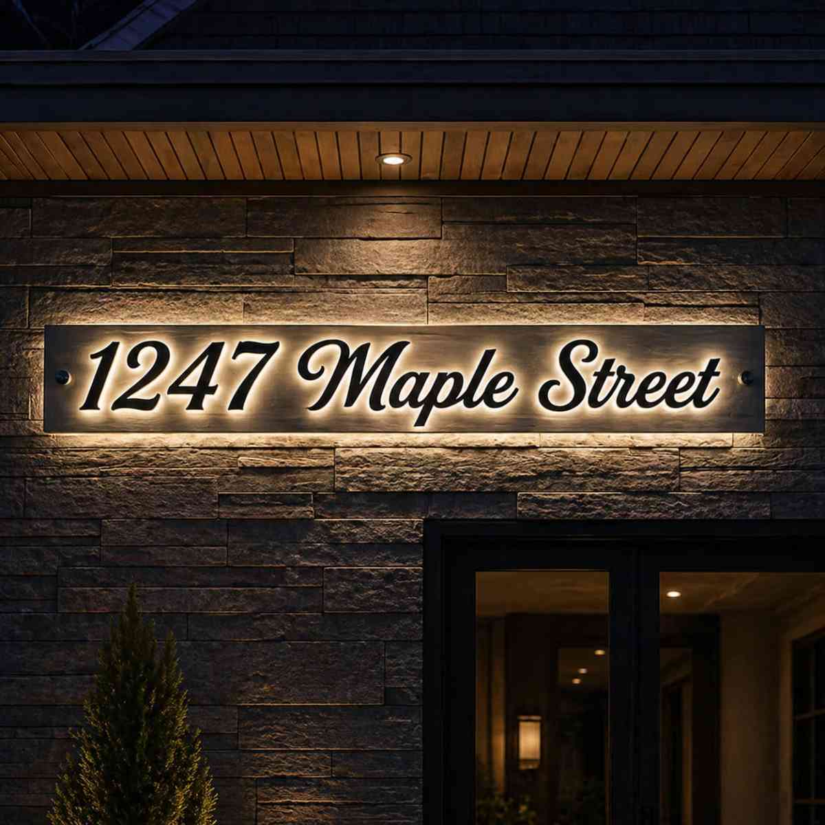 Residential illuminated sign