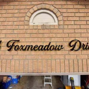 Non-illuminated Civic Number & Street Name