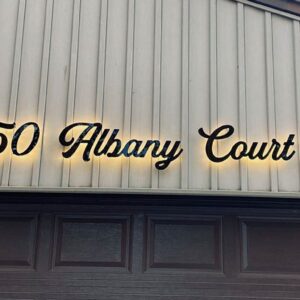 Illuminated Civic Number & Street Name